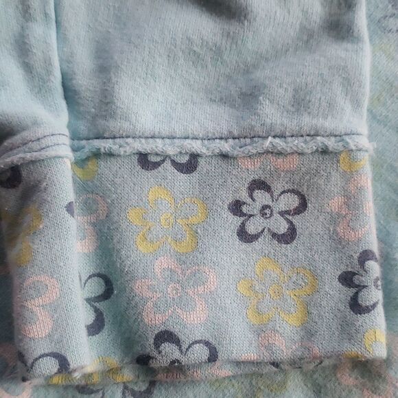 Limited Too Y2K Zip-Up  Turquoise Floral Sweatshirt Jacket Girls SZ 14 2000skid - Picture 3 of 7